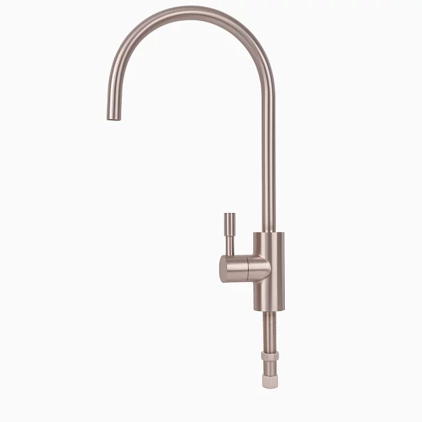 Stainless steel faucet designed for Dolphin water purifiers, featuring a sleek modern design for pure water dispensing.